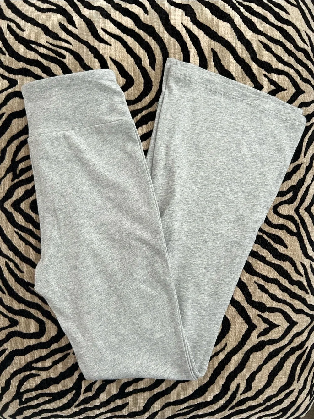 🩶 3 Pairs GAP Kids Light Heather Gray Flared Leggings